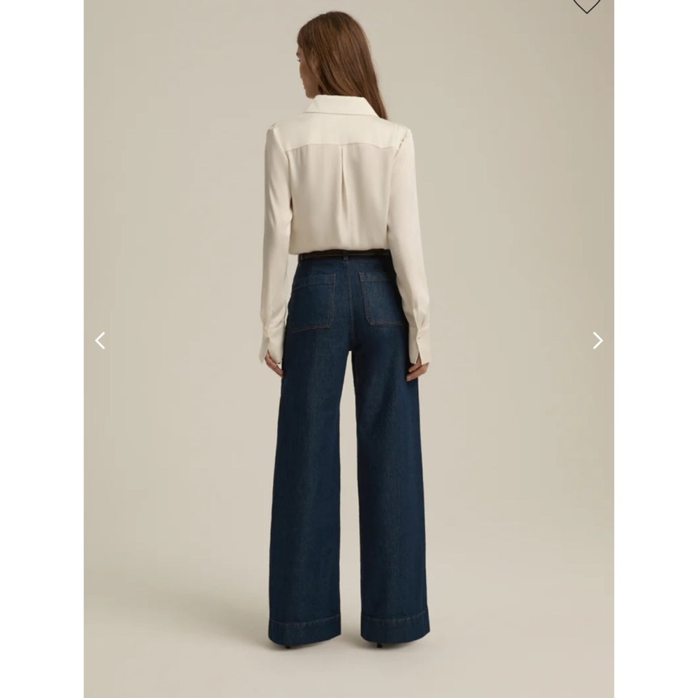 NWT Favorite Daughter Mischa High Rise Wide Leg Jeans Denim in Pepper Blue 30 - Picture 4 of 16